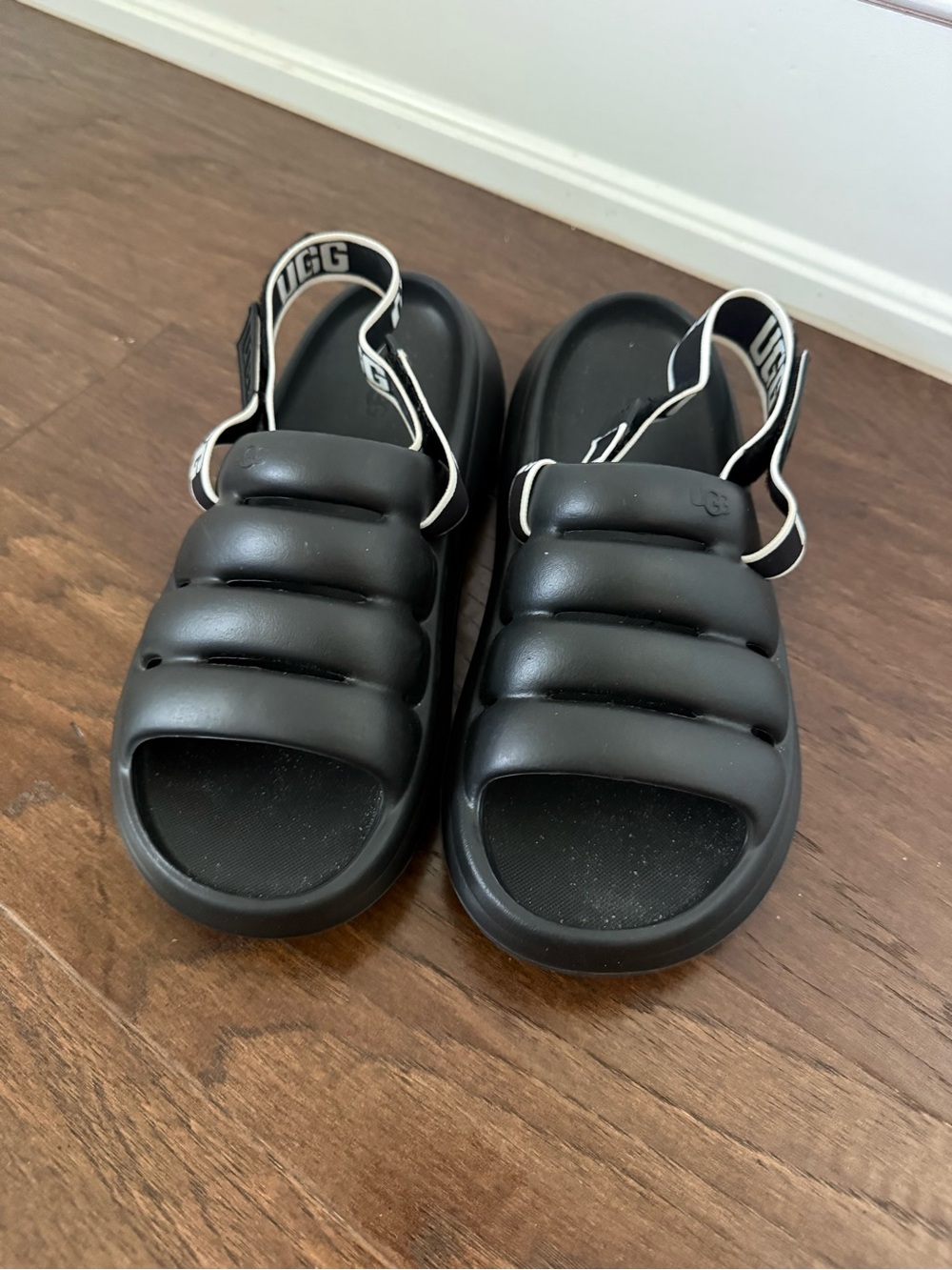 Ugg Sport Yeah Slide Women’s Black Slingback Slip On Casual Sandals Size 10